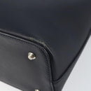 BURBERRY One Shoulder Bag Leather Navy Silver Auth am9843-12