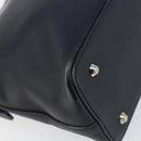 BURBERRY One Shoulder Bag Leather Navy Silver Auth am9843-13