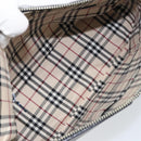 BURBERRY One Shoulder Bag Leather Navy Silver Auth am9843-16