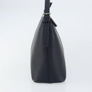 BURBERRY One Shoulder Bag Leather Navy Silver Auth am9843-4