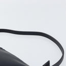 BURBERRY One Shoulder Bag Leather Navy Silver Auth am9843-8