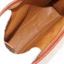 MCM Logogram Vicetos Clutch Bag PVC Leather Brown Gold Auth am9844V-13