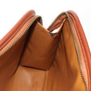 MCM Logogram Vicetos Clutch Bag PVC Leather Brown Gold Auth am9844V-14