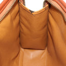 MCM Logogram Vicetos Clutch Bag PVC Leather Brown Gold Auth am9844V-15