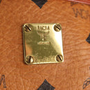 MCM Logogram Vicetos Clutch Bag PVC Leather Brown Gold Auth am9844V-17