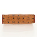 MCM Logogram Vicetos Clutch Bag PVC Leather Brown Gold Auth am9844V-7
