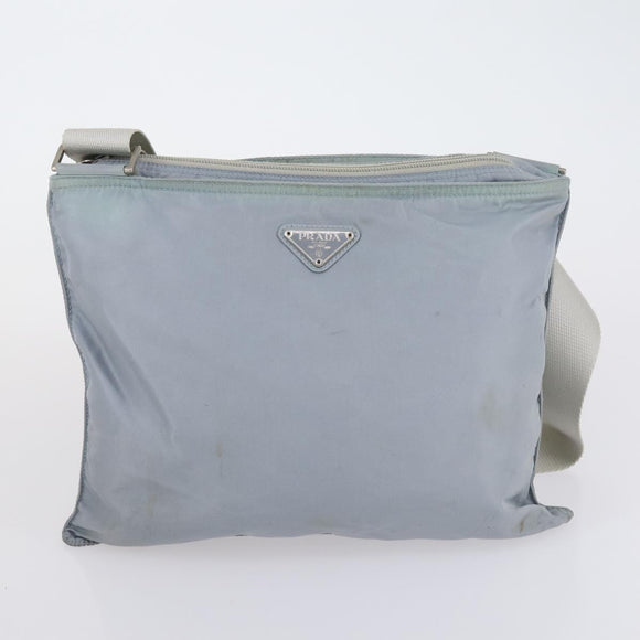 PRADA Hand Bag Nylon 2 Set Green Light Blue Auth am9845