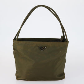 PRADA Hand Bag Nylon 2 Set Green Light Blue Auth am9845 - 0