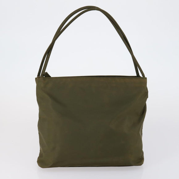 PRADA Hand Bag Nylon 2 Set Green Light Blue Auth am9845
