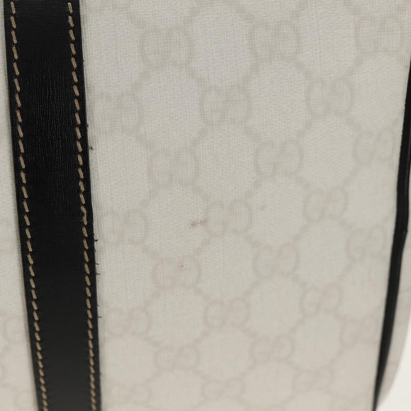 GUCCI GG Supreme Boston Bag PVC White Gold 193603 Auth am9846V