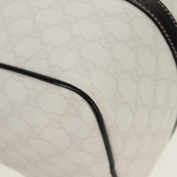 GUCCI GG Supreme Boston Bag PVC White Gold 193603 Auth am9846V