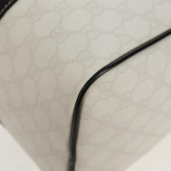 GUCCI GG Supreme Boston Bag PVC White Gold 193603 Auth am9846V