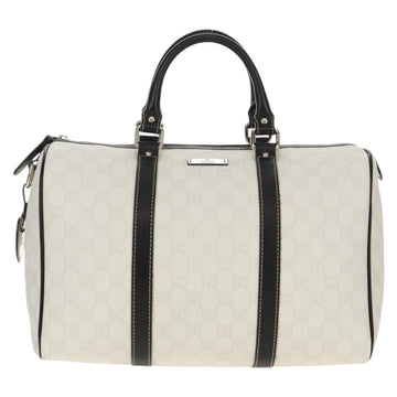 GUCCI GG Supreme Boston Bag PVC White Gold 193603 Auth am9846V - 0