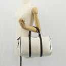 GUCCI GG Supreme Boston Bag PVC White Gold 193603 Auth am9846V-24