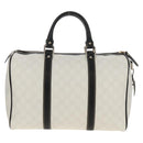 GUCCI GG Supreme Boston Bag PVC White Gold 193603 Auth am9846V-3