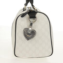 GUCCI GG Supreme Boston Bag PVC White Gold 193603 Auth am9846V-5
