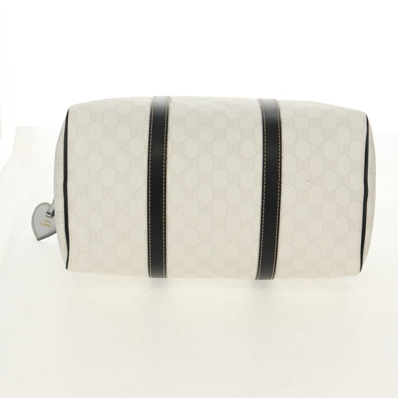 GUCCI GG Supreme Boston Bag PVC White Gold 193603 Auth am9846V