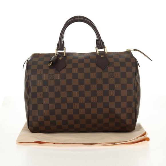 LOUIS VUITTON Damier Ebene Speedy 30 Hand Bag N41364 LV Auth am9848V