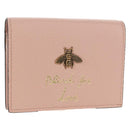 GUCCI Animalie Compact Wallet Leather Pink Gold 498096 Auth am9852V-1