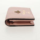 GUCCI Animalie Compact Wallet Leather Pink Gold 498096 Auth am9852V-4