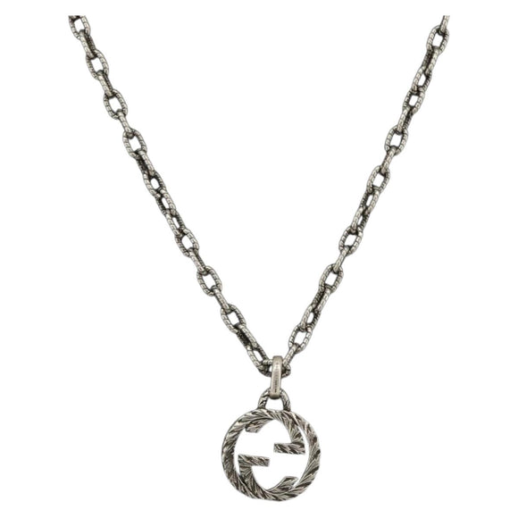 GUCCI Arabesque Necklace Ag925 Silver Auth am9853