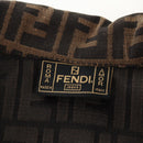 FENDI Zucca Canvas Best Jacket Black Brown Auth am9854V-11