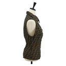 FENDI Zucca Canvas Best Jacket Black Brown Auth am9854V-4