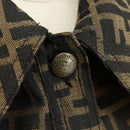 FENDI Zucca Canvas Best Jacket Black Brown Auth am9854V-5