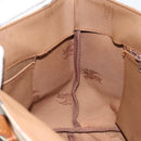 Burberrys Nova Check Hand Bag Canvas Beige Gold Auth am9855-17