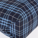 BURBERRY Nova Check Tote Bag Nylon Blue Silver Auth am9857-10