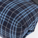 BURBERRY Nova Check Tote Bag Nylon Blue Silver Auth am9857-11