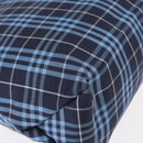 BURBERRY Nova Check Tote Bag Nylon Blue Silver Auth am9857-12