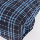 BURBERRY Nova Check Tote Bag Nylon Blue Silver Auth am9857-13