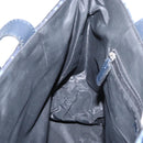 BURBERRY Nova Check Tote Bag Nylon Blue Silver Auth am9857-17