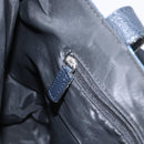 BURBERRY Nova Check Tote Bag Nylon Blue Silver Auth am9857-18