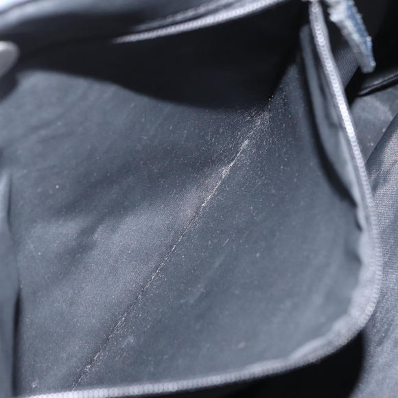 BURBERRY Nova Check Tote Bag Nylon Blue Silver Auth am9857