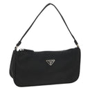 PRADA Accessory Pouch Nylon Black Silver Auth am9858V-1