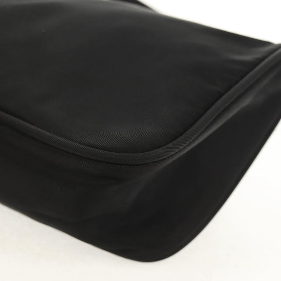 PRADA Accessory Pouch Nylon Black Silver Auth am9858V