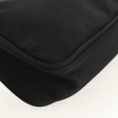 PRADA Accessory Pouch Nylon Black Silver Auth am9858V-13