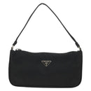 PRADA Accessory Pouch Nylon Black Silver Auth am9858V-2