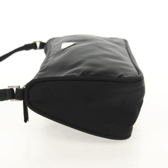 PRADA Accessory Pouch Nylon Black Silver Auth am9858V