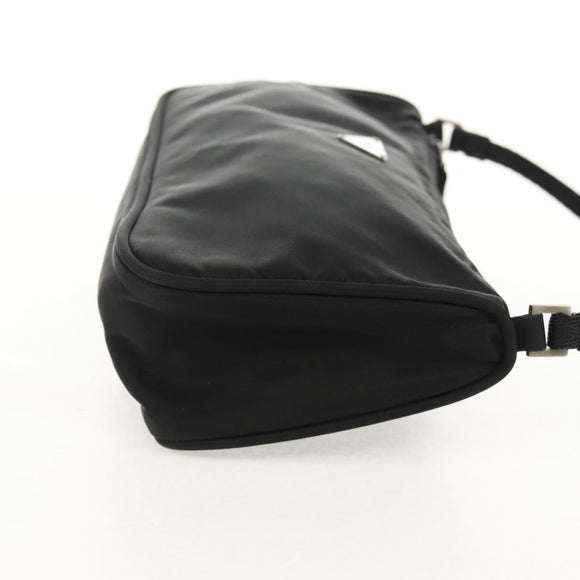 PRADA Accessory Pouch Nylon Black Silver Auth am9858V