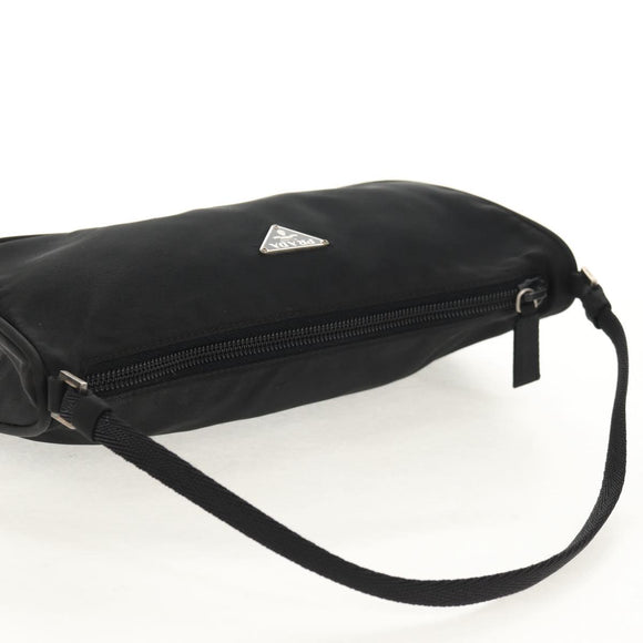 PRADA Accessory Pouch Nylon Black Silver Auth am9858V