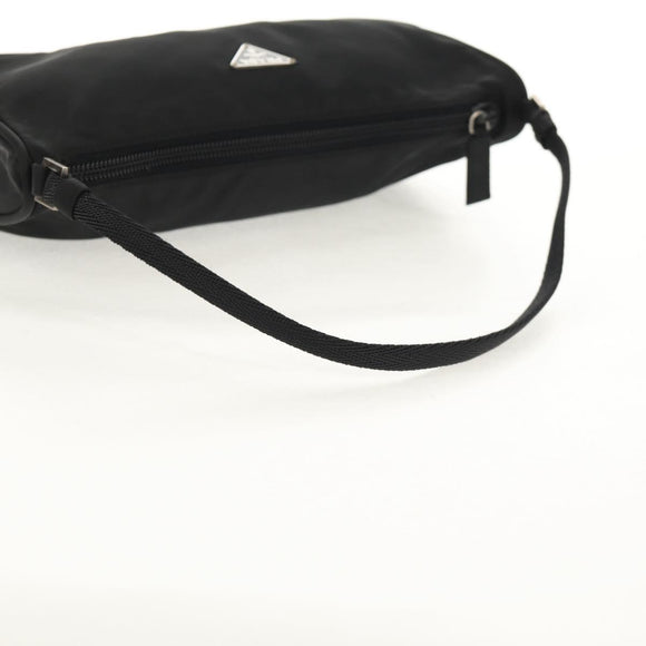PRADA Accessory Pouch Nylon Black Silver Auth am9858V