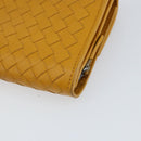BOTTEGA VENETA INTRECCIATO Long Wallet Leather Yellow Auth am9863-10
