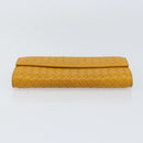 BOTTEGA VENETA INTRECCIATO Long Wallet Leather Yellow Auth am9863-7