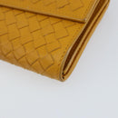 BOTTEGA VENETA INTRECCIATO Long Wallet Leather Yellow Auth am9863-8
