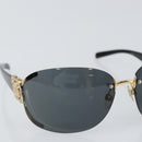 CHANEL Sunglasses plastic Black CC Auth am9868-6