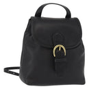 Coach Backpack Leather Black Gold Auth am9869-1