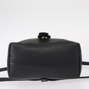 Coach Backpack Leather Black Gold Auth am9869-11